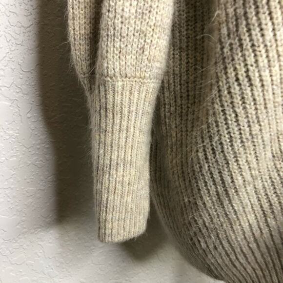 Rachel Parcell cream tan fuzzy soft open front shawl collar cardigan size XXS - Picture 4 of 12